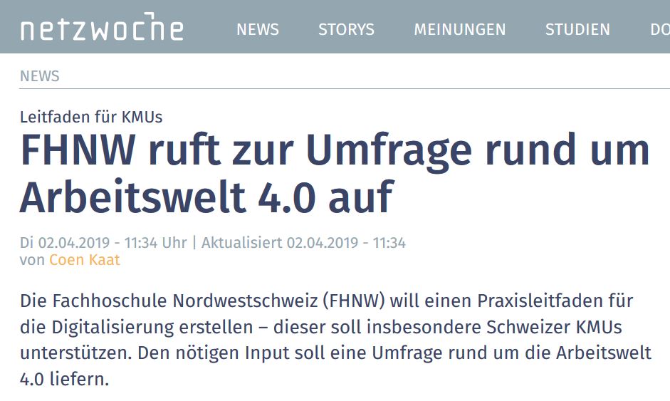 Neue Studie: Die Arbeitswelt 4.0 als Bestandteil der digitalen Transformation