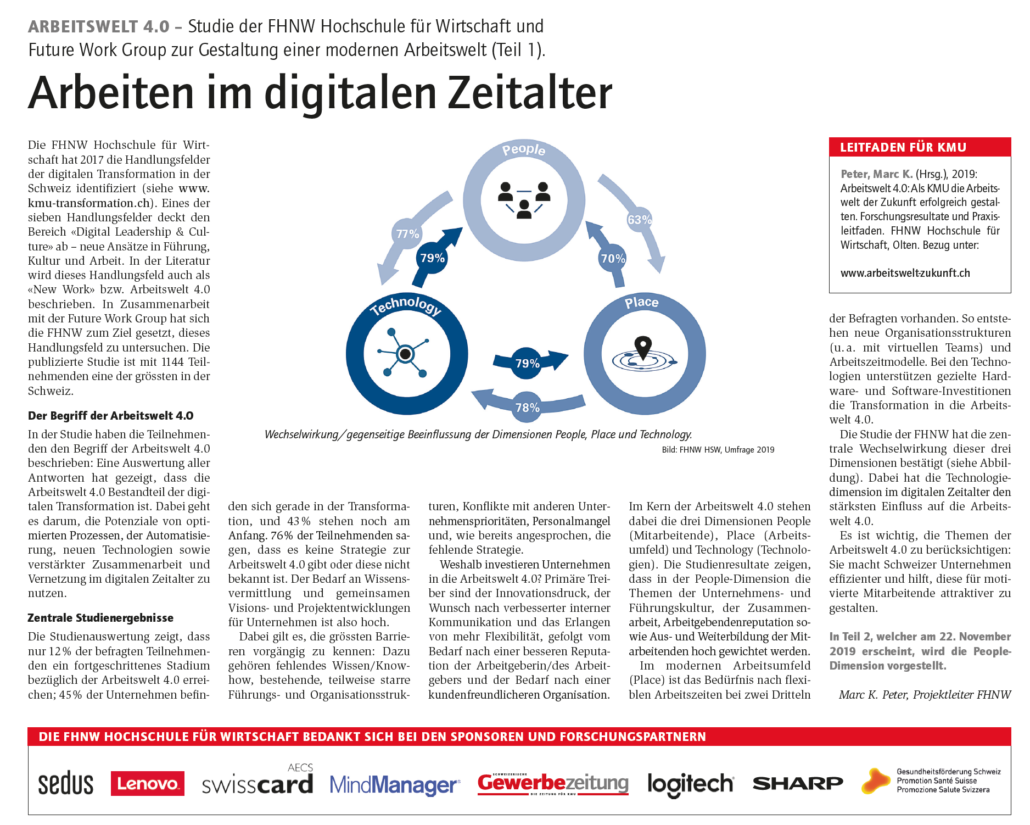 Arbeiten im digitalen Zeitalter - von Prof. Dr. Marc K. Peter