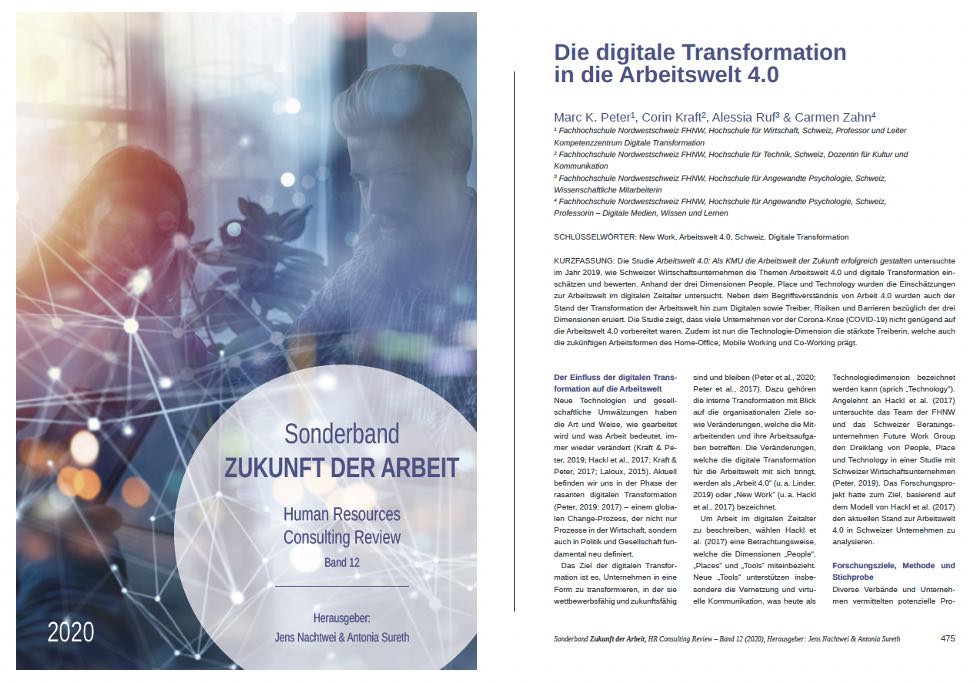 Die Arbeitswelt 4.0 im Sonderband Zukunft der Arbeit