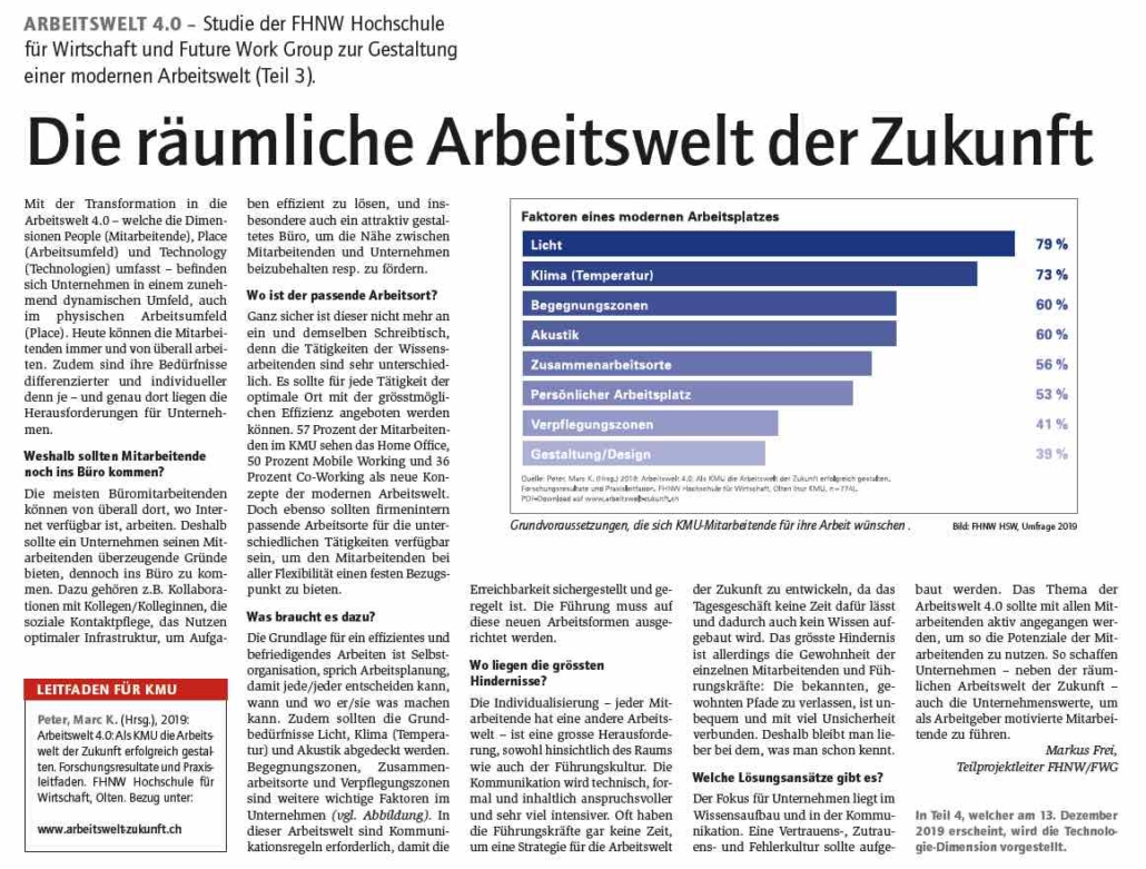 Die räumliche Arbeitswelt der Zukunft