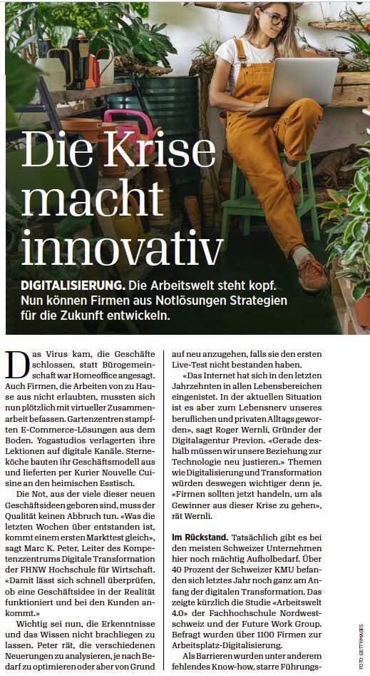 Digitalisierung der Arbeitswelt: Die Krise macht innovativ