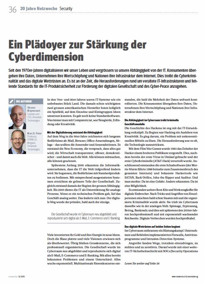 Ein Plädoyer zur Stärkung der Cyberdimension