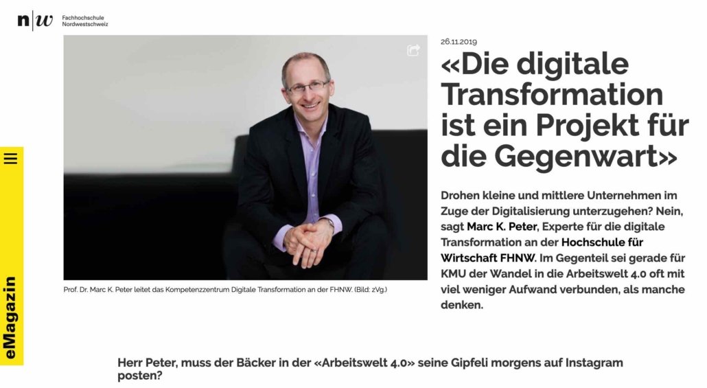 Die digitale Transformation ist ein Projekt für die Gegenwart
