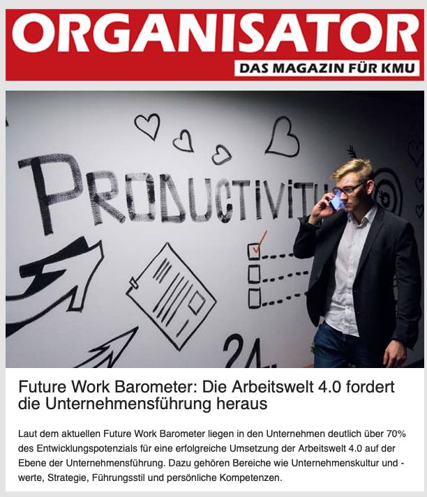 Future Work Barometer: Die Arbeitswelt 4.0 fordert die Unternehmensführung heraus