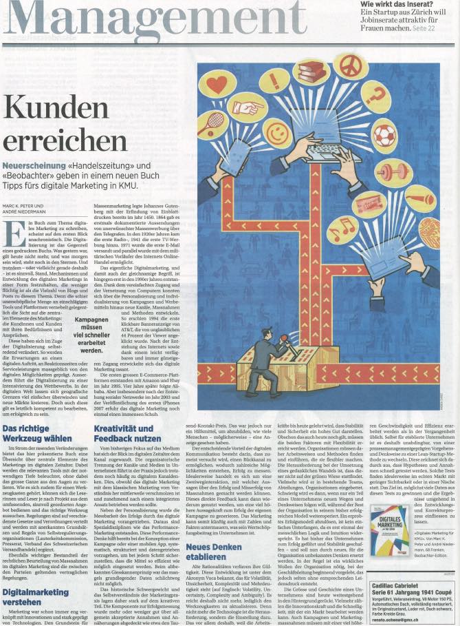 Kunden erreichen – das digitale Marketing (Handelszeitung)