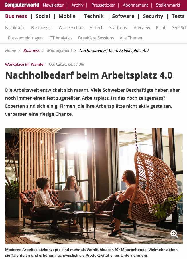 Nachholbedarf beim Arbeitsplatz 4.0 / New Work