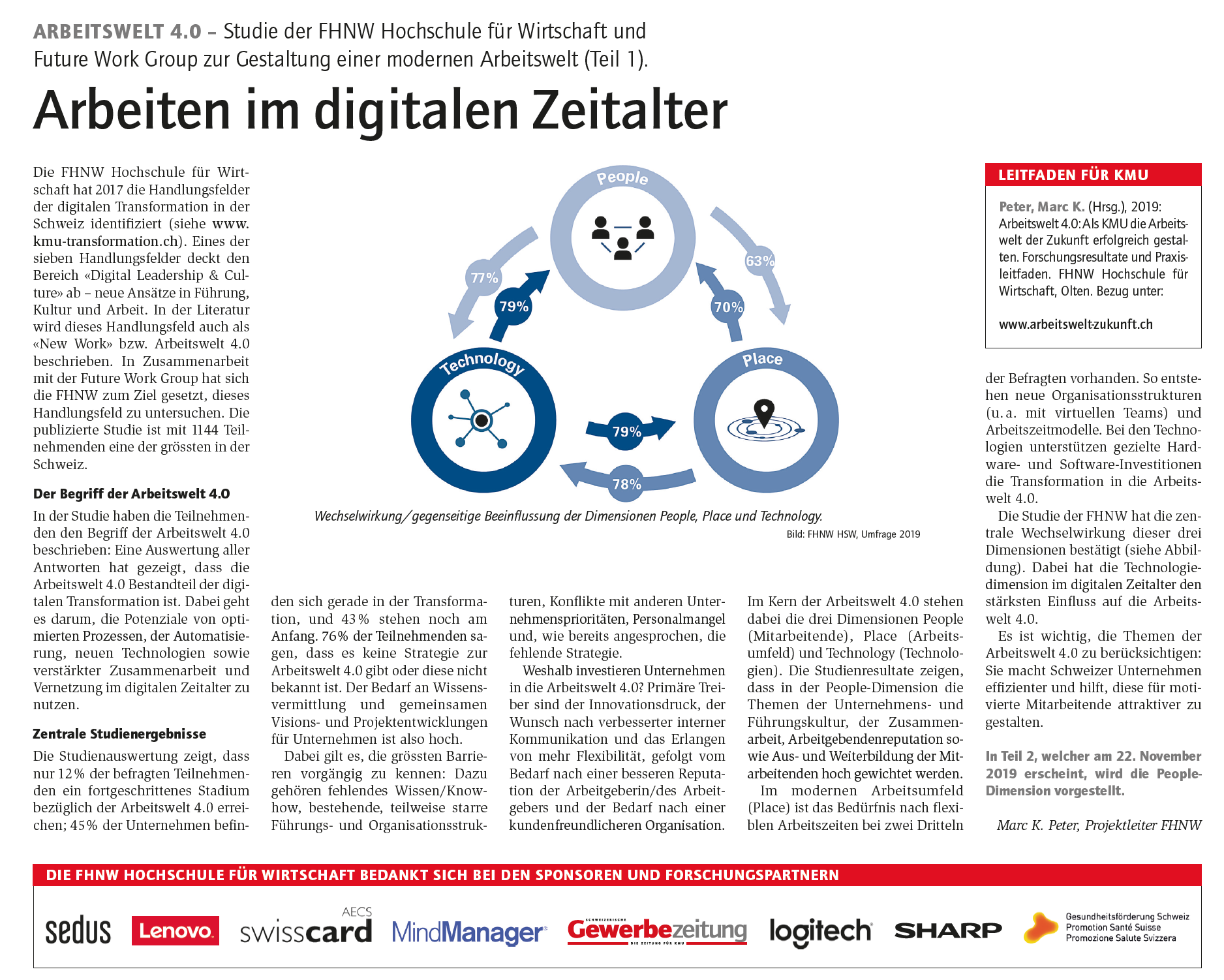 Arbeiten im digitalen Zeitalter - KMU Digitale Transformation